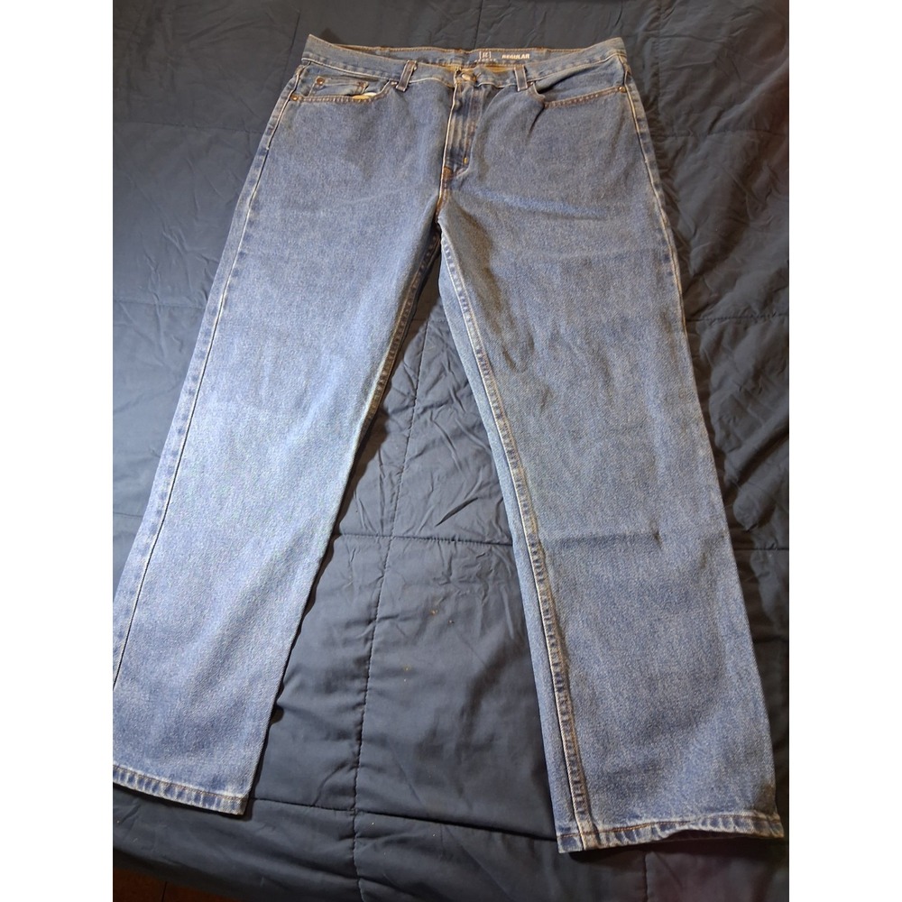 George Men's Blue Jeans Size 36 x 29 Regular‎ Fit Denim